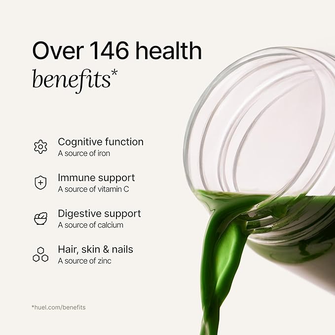 Huel Daily Greens Single Serve Lemon and Ginger | Superfood Greens Powder | 91 Vitamins, Minerals, and Wholefood-Sourced Ingredients | Adaptogens, Antioxidants, Gut-Friendly Probiotics | 12 Pack