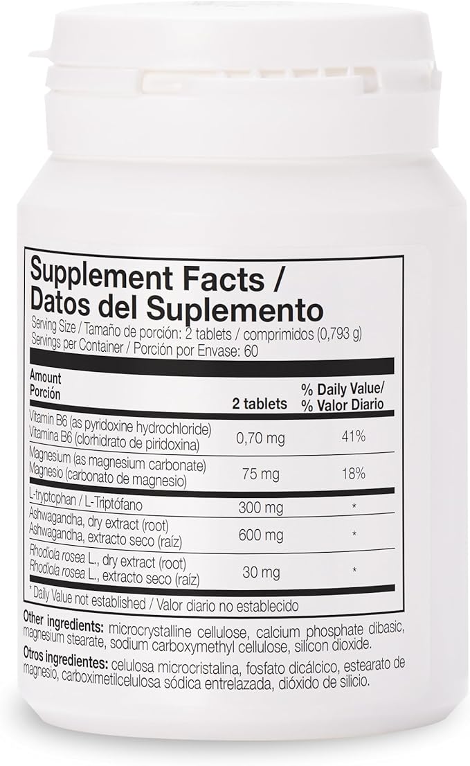 Ana María Lajusticia TRYPTOPHANE Plus ASHWAGANDHA+RHODIOLA&Magnesium 60 TABS