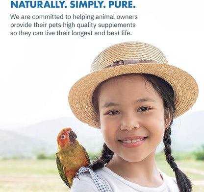 Avian Milk Thistle + Dandelion Root Dietary Supplement for Parrots, All-Natural Liver Formula (120 Servings)