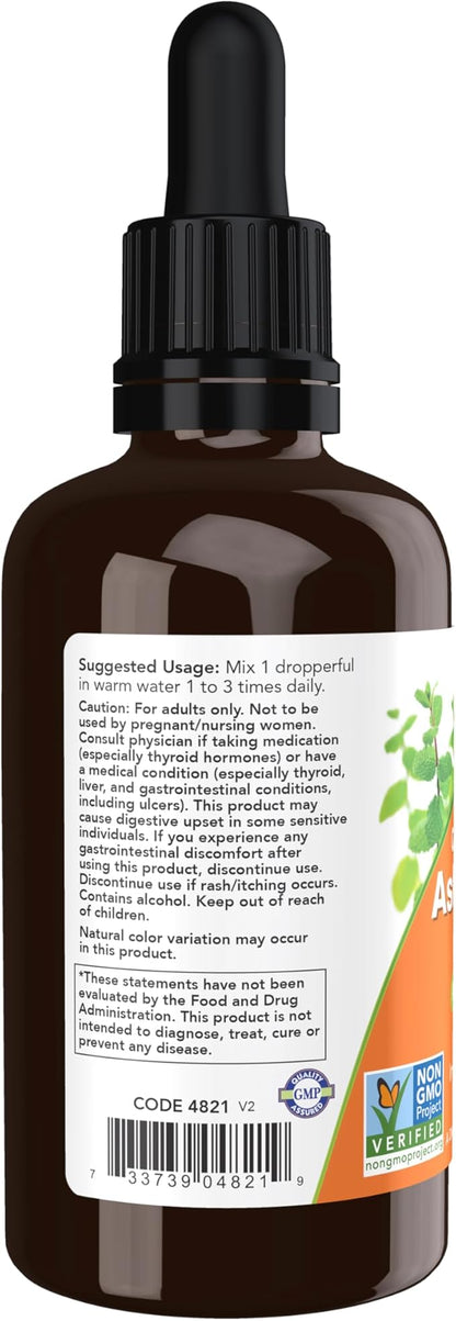 NOW Foods Supplements, Ashwagandha Liquid Extract, Organic, Immune System Support, 2 fluid ounces