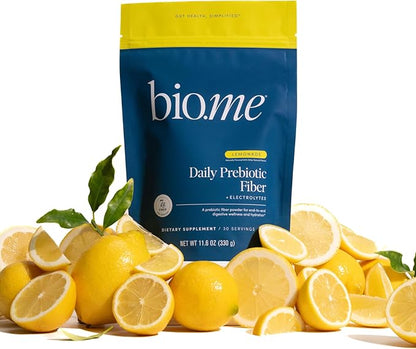 Daily Prebiotic Fiber Lemonade with Electrolytes - 7g Per Serving - Soluble Fiber Supplement Powder for Women & Men - Digestive Health, Gut Health & Hydration - Sugar Free - 30 Servings