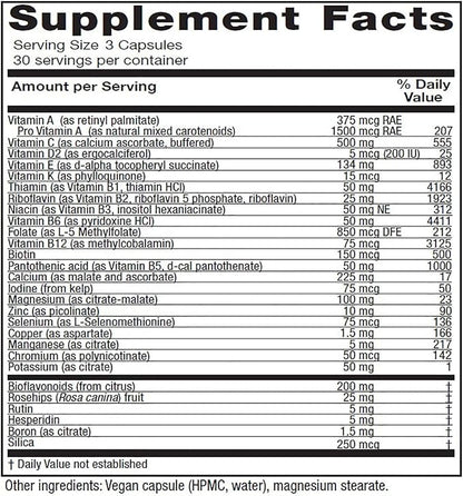Vitanica Women's Symmetry, High Potency Multivitamin and Mineral, Vegan, 90 Capsules
