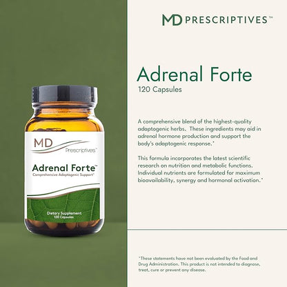 Adrenal Forte - Adrenal Support Supplement* with Ashwagandha & Rhodiola - 120 Capsules