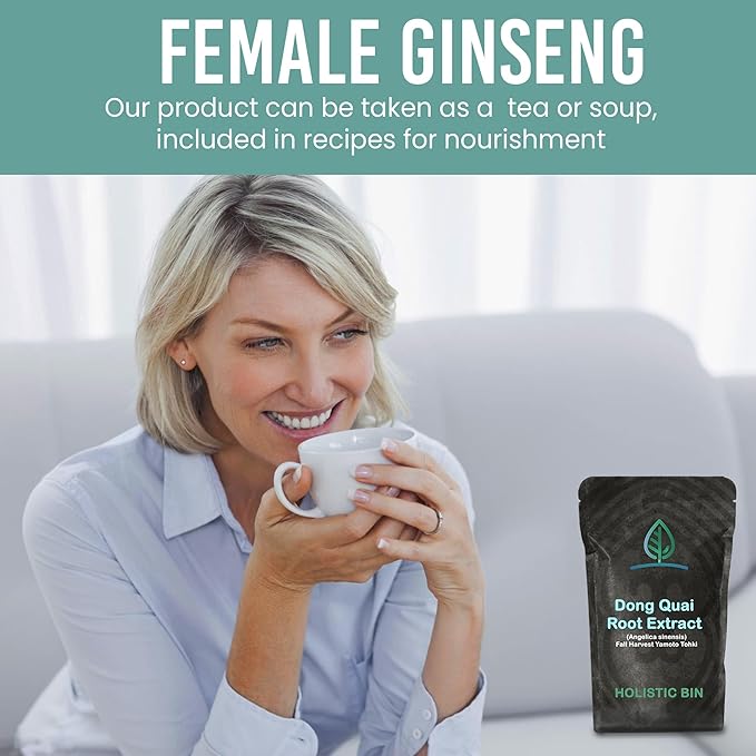 Holistic Bin Dong Quai Root Powder Extract – Wild Harvested Angelica Sinensis – Female Ginseng Herb for Women’s Health & Tea – Extracted for Enhanced Absorption – Grown in Japan – 80 Grams
