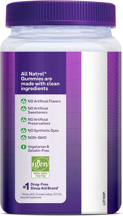 Natrol Melatonin Gummies, Sleep Support for Adults, Melatonin 10 mg, 140 Strawberry-Flavored, Up to 70 Days