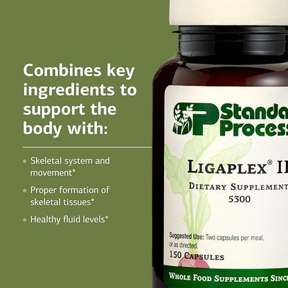 Standard Process Ligaplex II - Joint & Bone Support - Manganese Supplement with Vitamin B12, A & D - Skeletal System & Joint Support Supplement - 150 Capsules