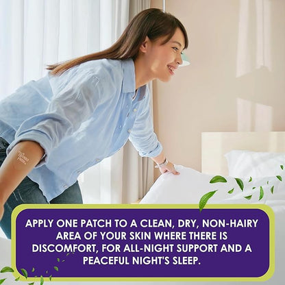Relief Night Patch - 8 Pack Arnica, White Willow Bark, Melatonin, Ashwagandha for Soreness for sleep patches for Women and Men