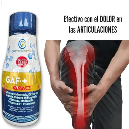 Gaf + Formula avanzada - Multivitamin, 10.14 Fl Oz, 300ML, Red Fruit Flavor