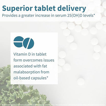 Igennus Daily Vitamin D3 2000iu, 50 mcg, Clean Label, 365 Small Tablets, 1-Year Supply, Vegetarian Cholecalciferol Vitamin D Supplement
