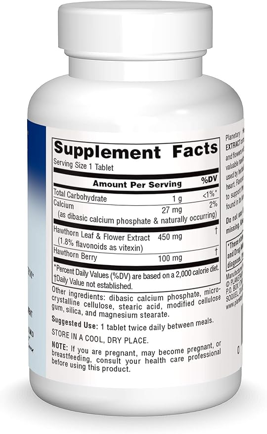 Planetary Herbals Full Spectrum Hawthorn Extract Tablets, 30 Count