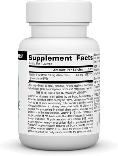 Source Naturals Dibencozide - Coenzymated B-12 Athletic Series, Quick Dissolving Dietary Supplement - 60 Lozenges
