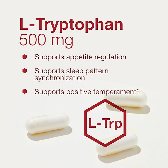 PROTOCOL FOR LIFE BALANCE L-Tryptophan 500mg - Stress Relief and Relaxation - 60 Veg Caps