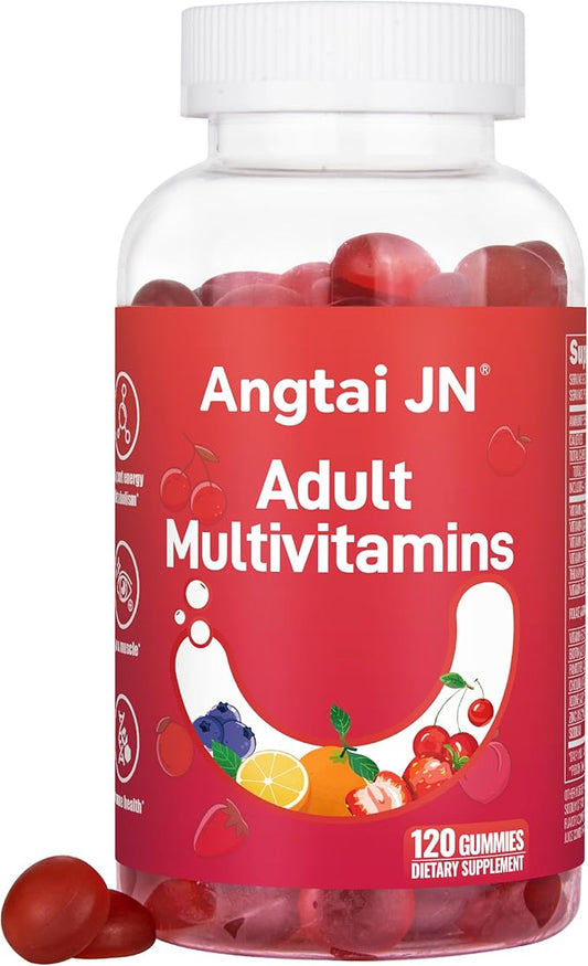 Multivitamin Gummies for Women & Men - 13 Vitamins & Minerals (A, C, D, E, Biotin, Folic Acid, Zinc), Vegan Friendly, Support Immune Health, Mixed Berry Flavor, 120 MultiVites Gummies, 60 Day Supply