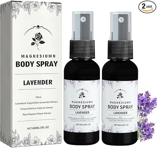 Magnesium Spray,Pure Magnesium Oil Spray,Magnesium Spray Vanilla Butter,Relaxation Stress （2pcs)