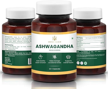 Ashwagandha Capsules for Help in Energy Support, Immune Support, Non-GMO-for Men/Women | 450mg | 60 Capsules