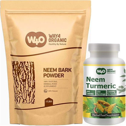 Neem Bark Powder and Neem Turmeric Bundle
