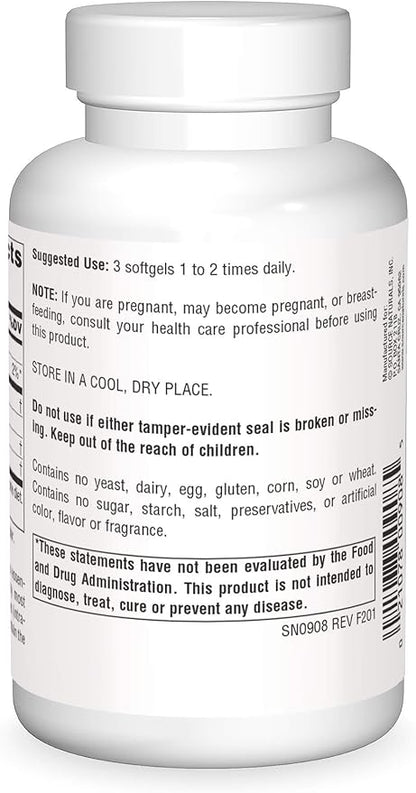 Source Naturals Evening Primrose Oil - Hexane-Free - 500mg - GLA Yield: 50 mg - Cold-Pressed - 180 Softgels