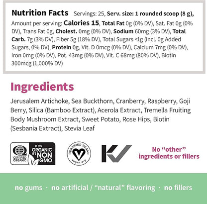 Sprout Living, Colorfuel Beauty Powder Drink Mix, Organic Superfoods + Adaptogens | Hair, Skin & Nails Support, Vegan Collagen Boost, Biotin, Silica, Vitamin C, Super Berry Flavor (25 Servings)