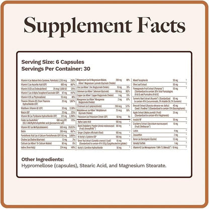 Essentially-U Multi-Nutrient | Whole Food Antioxidants + Chelated Minerals for Everyday Health | 180 Capsules