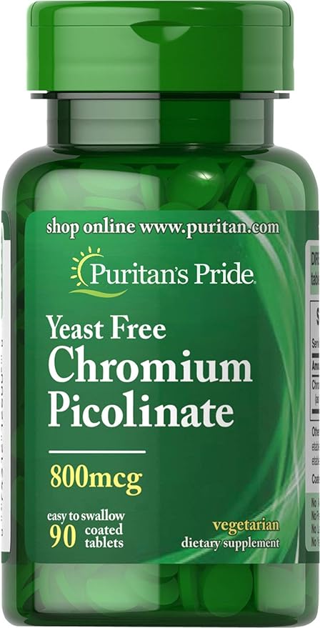 Puritan's Pride Chromium Picolinate 800 mcg Yeast Free-90 Tablets