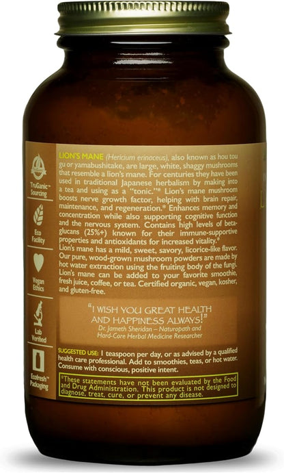 HealthForce SuperFoods Integrity Extracts Lion's Mane - Powder - 150 Grams