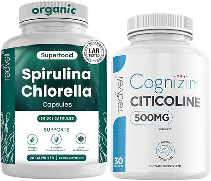 Citicoline with Spirulina Chlorella Bundle