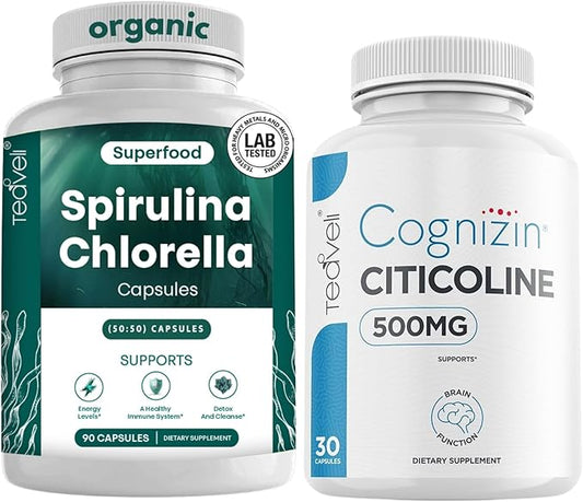 Citicoline with Spirulina Chlorella Bundle