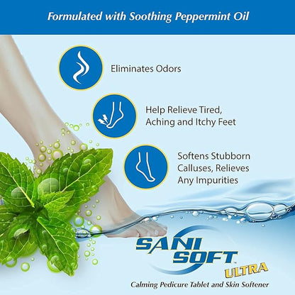 SANI CARE Sani-Soft Peppermint Formulated with Relaxing Peppermint Oil and Aloe Vera 150 Tabs SAN0200