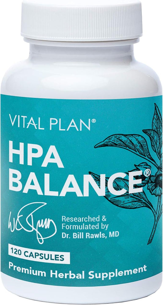 HPA Balance Adrenal Supplement by Dr. Bill Rawls - Adrenal, Mood & Hormone Support for Women & Men w/Sensoril® Ashwagandha, Relora & L-Theanine