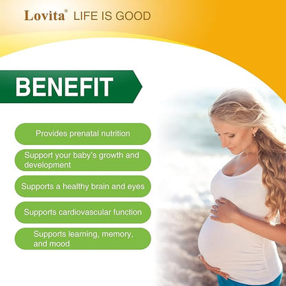 Lovita Algae Oil, Plant Based DHA Alternative to Fish Oil, Vegan Omega 3 with DHA 200 mg, 60 Vegetarian Softgels