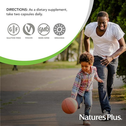 Natures Plus Source of Life Garden Vitamin C - 60 Vegan Capsules, Pack of 2 - Immune System Support - Certified Organic, Non-GMO, Gluten Free - 60 Total Servings