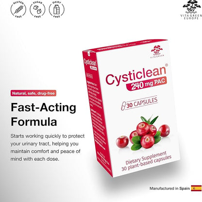 Cranberry PAC Supplement – 240 mg PAC, Sugar-Free – Urinary Tract Infection Support – Most Effective Cranberry Pills for Cystitis & Interstitial Cystitis Relief