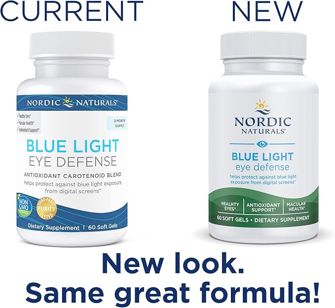 Nordic Naturals Blue Light Defense - 60 Soft Gels - Four Phytonutrients with Complementary Antioxidant Capacities - Supports Retinal Health, Visual Function - Non-GMO - 60 Servings