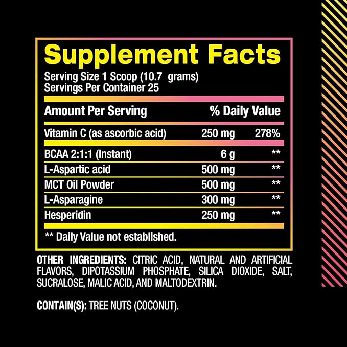 BPI Sports Best BCAA Pump - BCAA Powder Intra Workout Sports Drink with Branched Chain Amino Acids for Hydration & Recovery, for Men & Women - Lemon Squeeze - 25 Servings