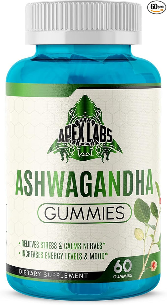 Ashwagandha Gummies - 60 Count - Mixed Berry, KSM-66, Vegan, Plant Based, Non-GMO, Gluten-Free & Gelatin Free Relax