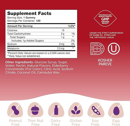 Zahler - Chapter One Sleep Melatonin Gummies for Kids & Adults (120 Flavored Gummies) - 2.5 mg Melatonin Gummy - Kids Melatonin Kosher Sleep Gummies - Natural Kids Melatonin Gummy for Sleeping