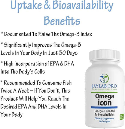 Omega Icon Antarctic Superba Boost Krill Oil Supplement– Phospholipid Bound Omega-3 Supplements, Astaxanthin, Supports Heart Health, 1000mg-100% Traceable from Sea to Shelf