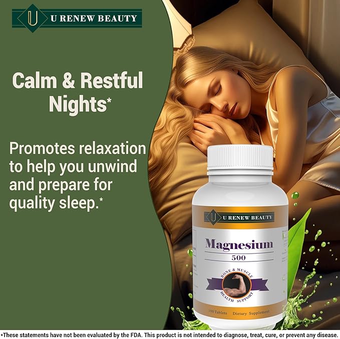 Magnesium 460mg Supplement,Magnesium Oxide Flakes for Muscle, Heart, Bone and Nerve Health Support,Coated Tablets,Non-GMO Ingredients,100 Servings (Pack of 2) 200 Day Supply