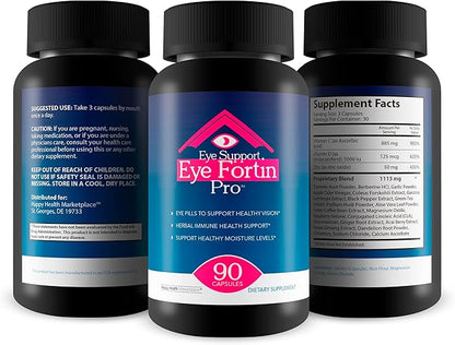 Eye Support Eye Fortin Pro - Our Best Eye Pills for Vision - Eye Care Supplements Healthy Vision Supplement - Herbal Vision Supplements for Adults - Pro Eyefortin Supplement Eye Support Vitamins