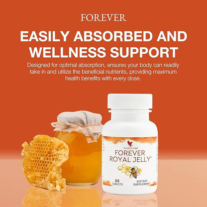 Forever Living - Royal Jelly - Vegetarian-Friendly and Gluten-Free Supplement for Energy and Vitality - 2 Bottles