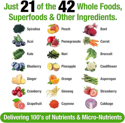 Plantvital Whole Food Multivitamin - Multivitamins with 42 Superfoods Raw Veggies and Fruits Vitamins Earth Energy Fruits and Veggies Supplement Pure Fruit and Vegetable Supplements - 270 Tablets