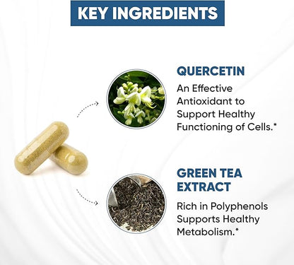 Sandhu's Zinc Supplement with Ionophores| Quercetin & Green Tea Extract for Superior Absorption and High Potency| 900mg Vegetarian Capsules 120 Days Supply| Immune Support for Men & Women