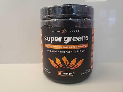 NutraChamps Super Greens Mango & Super Greens Unflavored Bundle - 2 Month Supply