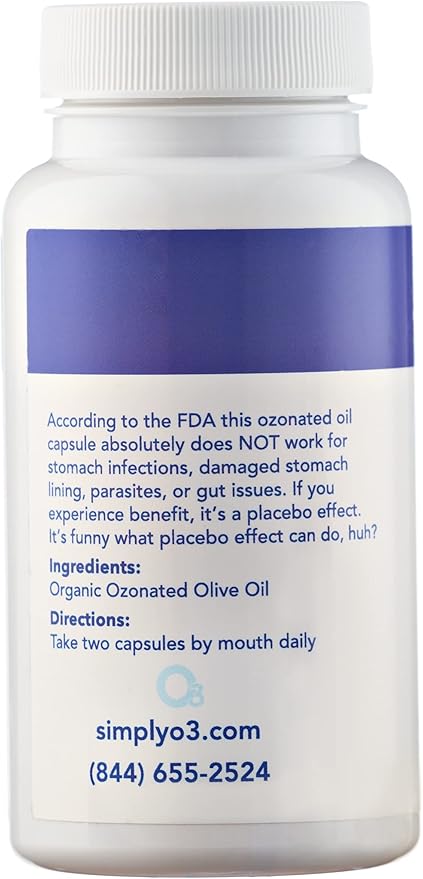 Pure Organic Ozonated Olive Oil Capsules 120 Count 2 Month Supply