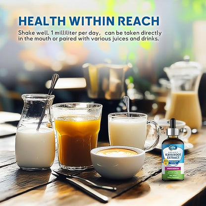 IHW-2 Fl Oz-Kava Kava Root Extract Supplement, High Concentration Kava Extract Drops for Mood Support, Relaxation and Natural Sleep, Vegan Non GMO