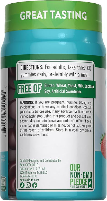 Nature's Truth Multi Collagen Gummies | Type I, II, III, V, X | 60 Count | Non-GMO & Gluten Free Complex Supplement | Mixed Fruit Flavor