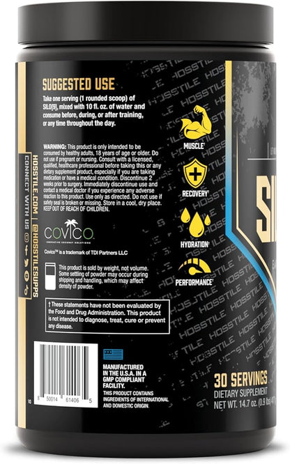 HOSSTILE SILO[9] Essential Amino Acids, EAA & BCAA Powder, Electrolyte Hydration Support, Enhance Muscle Recovery, Build Lean Muscle, Pre or Post Workout Drink, Blueberry Lemonade, 30 Servings