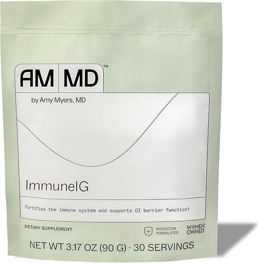 Amy Myers MD Gut ImmunIG - Gut Supplement for Gut Health - Digestive Health Supplement for Immune System Support - Immunoglobulin Powder Aids Healthy Gut Function - 90g (30 Servings)