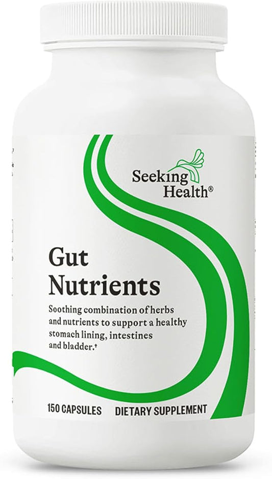 Optimal GI | Glutamine-Free Supplement | Digestive and Gastrointestinal Support | Seeking Health (150 Capsules) | 30 Servings