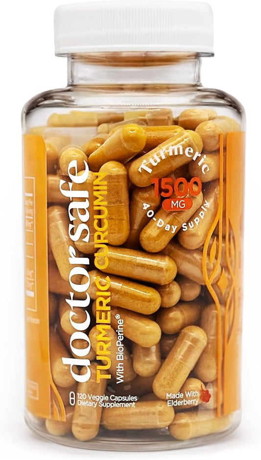 Turmeric Curcumin with Black Pepper Extract 1500mg - High Absorption Ultra Potent Turmeric Supplement with 95% Curcuminoids and BioPerine - Non GMO Curcumin Capsules for Joint Support - 120 Capsules